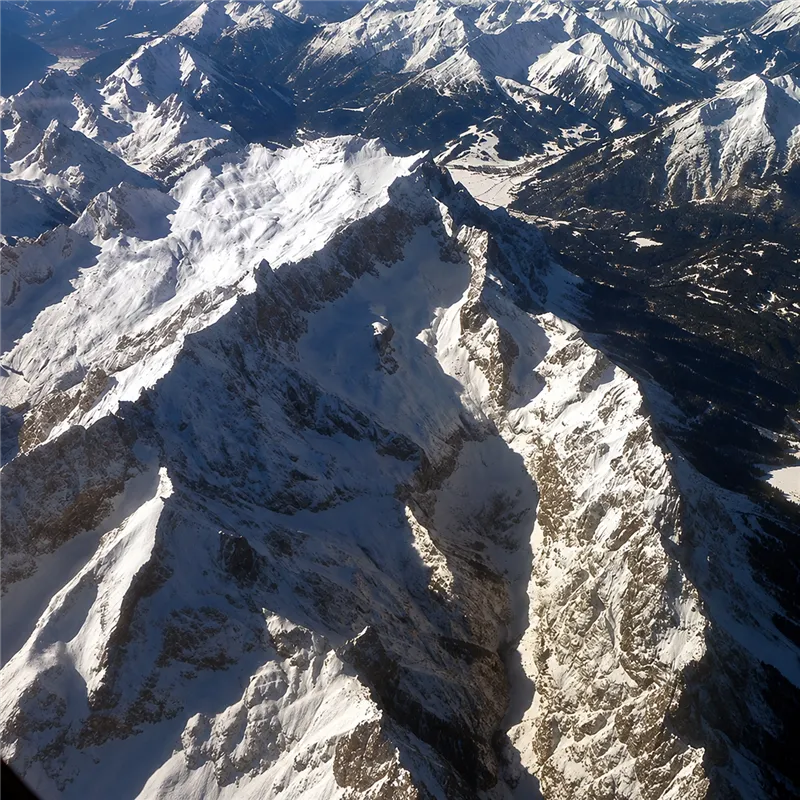 Zugspitze mountain in the Bavarian Alps of Germany